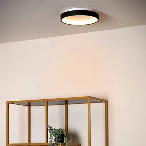 Lucide VIDAL - Deckenleuchte - Ø 28 cm - LED Dim. - 1x20W 2700K - Schwarz - Atmosphäre 1